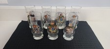 Vintage Binding Bier German Beer Glasses Lot of 7 4 Historical Designs 1978 picture