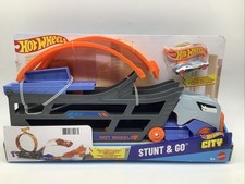 Hot Wheels Stunt & Go Car Track Play Set Holds 18 Diecast Storage Transporter picture