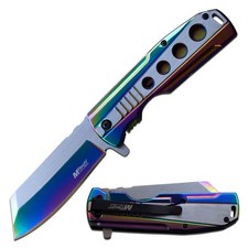 MTech USA Spring Assisted Knife w/Stainless Steel Tinite Coated Handle & Clip picture