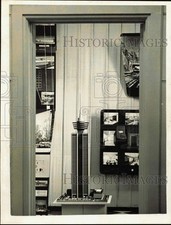 1962 Press Photo Building model in architect's study, Charlotte, North Carolina picture