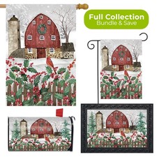 Briarwood Lane Winter Barn in Snow Four Piece Collection 30x18 picture