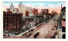 New Orleans LA Canal Street Shopping Street Cars c1939 Vintage Postcard-L2-344 picture
