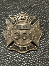 Obsolete Vintage Chicago Illinois  Fire Department Fireman's Badge picture