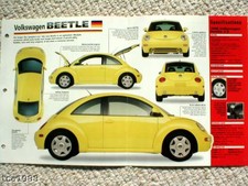 1998 VW VOLKSWAGEN BEETLE BUG SPEC SHEET / Brochure picture