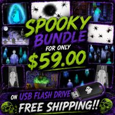 HOLIDAY PROJECTION - 14 SPOOKY EFFECTS BUNDLE — on a usb flash drive picture