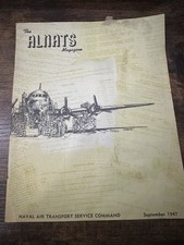 Vintage September 1947 ALNATS Magazine Naval Air Transport Service Command WWII picture