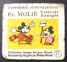 rare circa 1935 Fr. Molie #71 Mickey Mouse running to nephew card BELGIUM picture