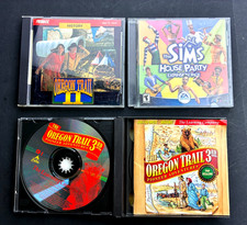 Oregon Trail 2 and 3-(3disc) and The Sims House Party 3  PC game lot     VG picture