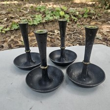 Set of 4 used Vintage Dansk IHQ Denmark Iron Candle Holder's by Jens Quistgaard picture