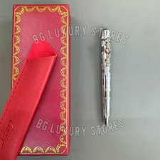 CARTIER Panthère Large Sterling Silver Limited Edition Ballpoint Pen Rare picture