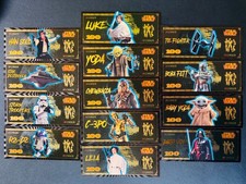 13pc Star Wars 24k Black Gold Foil Plated Banknote Lot Collectible Novelty Set picture