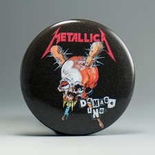 Metallica Damage Inc 1.5in Button Pin | 80s Thrash Metal Album Art Band Badge picture