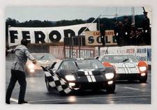 1966 LEMANS FORD WINS 1-2-3 FINISH GT40 MKII - 36X24 PHOTO REPRODUCTION PRINT picture