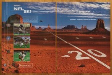 2000 NFL 2K1 Sega Dreamcast Vintage Print Ad/Poster Football Video Game Art 00s picture