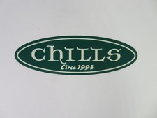 green CHILLS bumper STICKER circa 1993 still NEW chills PAPERS green VERSION picture