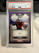 2024 Topps Chrome Marvel Ant-Man Auto Purple Refractor /75 PSA 10 GEM MT picture
