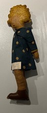 Rare Vintage 1927 Little Orphan Annie Oilcloth Doll Blue Polka Dot Dress Variant picture