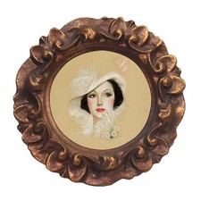 Vintage Small Picture Frame 3x3,Antique Ornate Photo Frame With Floral Relief... picture