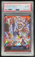 2025 One Piece Starter Deck EX Gear 5 Leader #ST21-001 Monkey D. Luffy PSA 10 picture