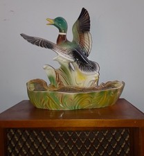 Vintage 1954 Lane Mallard Duck Ceramic TV Lamp Planter w/Original Blue Bulb MCM picture