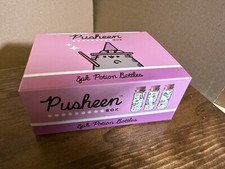 Pusheen Halloween 2024 Decorated Useable Potion Bottle Flying Broom SET of 3 picture