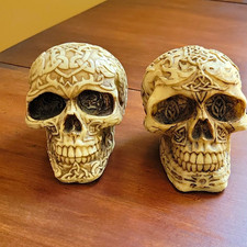 Pair Ebros Celtic Tribal Skull Knotwork Tattoo Gothic Halloween picture