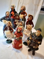 byers choice Christmas Lot .8 Byers CHOICE Dolls .One HAS Hand Damaged. 2 Extera picture