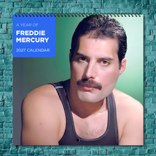 Freddie Mercury 2027 Wall Calendar 12 Month Celebrity Photo Fan Collectible picture
