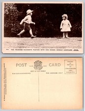 Princess Elizabeth Gerald Lascelles Playing Children Beagles Postcard picture