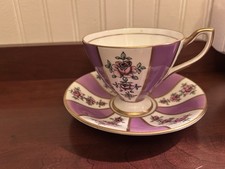 Vintage T&k Rosemary Bone China England Teacup Saucer Set picture