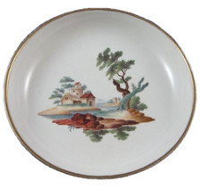 Antique Niderviller Porcelain Scenic Saucer Dish Porcelaine French Scene France picture