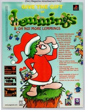 Lemmings Oh No More Lemmings PS1 Psygnosis Holiday Gift 1998 Advertisement picture