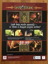Darkstone PS1 Playstation 1 2000 Vintage Poster Ad Print Art Promo RPG Horror picture