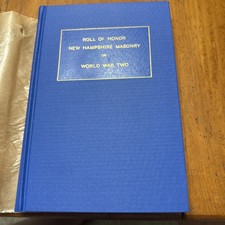 C: 1948 History and Roster of New Hampshire Freemasonry In World War Two Hart HC picture