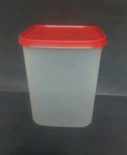 Vintage Tupperware #1622 Modular Mates 4 Square Smart Saver Container Red Lid picture