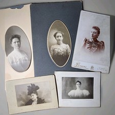 Lot 5-Antique Studio Portrait Cabinet Card/CDVs Pretty Young Ladies St. Louis MO picture