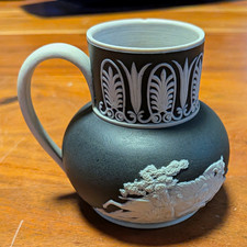 Antique Wedgwood Pitcher Black Jasperware January 1877 - HTF picture