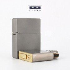 ZORRO Z860 Titanium Trench Lighter Windproof Kerosene Flint Wick Refillable picture