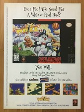 Whizz Super Nintendo SNES 1994 Vintage Poster Ad Art Print Official Promo Rare picture