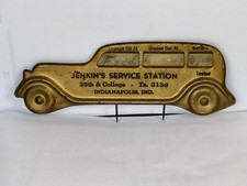 Vintage 40s Automotive Oil Change Service Reminder Dashboard Tag Indianapolis,In picture
