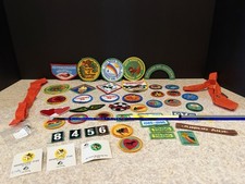 Vintage 1980s Girl Scout Patch Lot 40+ Naperville DuPage IL Badges Pins picture