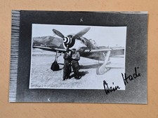 Rare Signed WWII Luftwaffe Photo Staffelkapitän Hans 