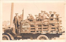 RPPC Los Angeles California DeLuxe Transfer Co. Truck Figueroa Street 1910s picture
