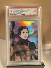 2021 Star Wars Galaxy The Hopeful Princess Red Refractor /5 PSA 10 #82 picture