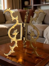 Vintage Chinese Brass Folding Dragon Tripod Stand Bowl Display Holder Antique  picture