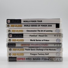 Lot of 9 PSP Games - (Pro Bass Fishing, FlatOut Head On, ETC) picture