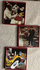 Who Framed Roger Rabbit Cartoon Framed Wall Art (Lot Of 3) 1988 12”X12” picture