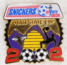 Snickers US Youth Soccer Utah State Cup 2002 Pinback Button picture