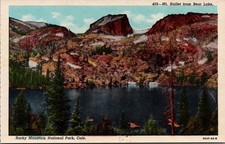 Vintage Mt. Hallet Bear Lake Postcard Rocky Mountain National Park CO picture