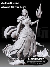 Game HOT Jaina Proudmoore leader stand hold staves Resin 3D Print GK Kit Figure picture
